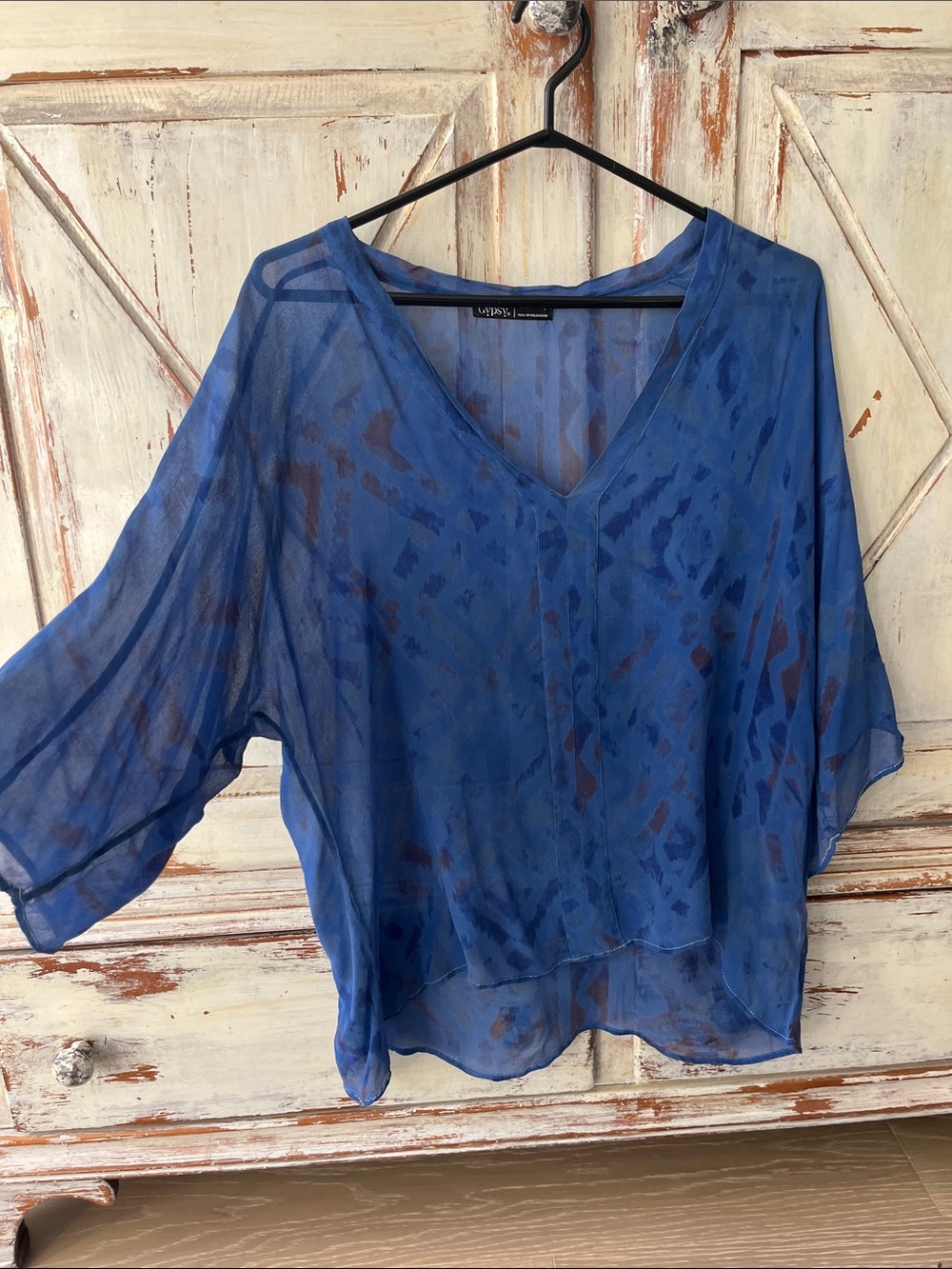 Silk Gypsy v neck top